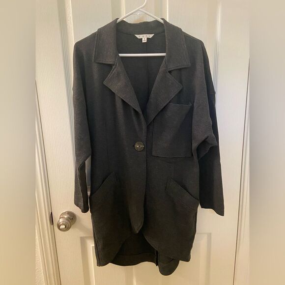 CAbi #994 Lisbon Topper Jacket Cardigan Ponte Coat Sweater Gray Women's Small - Picture 1 of 8